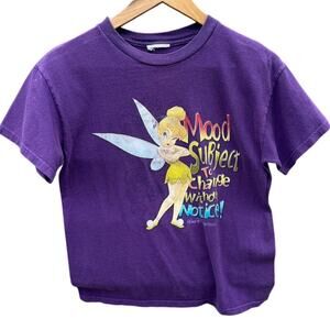 Disney Tinkerbell Peter Pan Mood Subject to Change purple shirt Size Womens Med